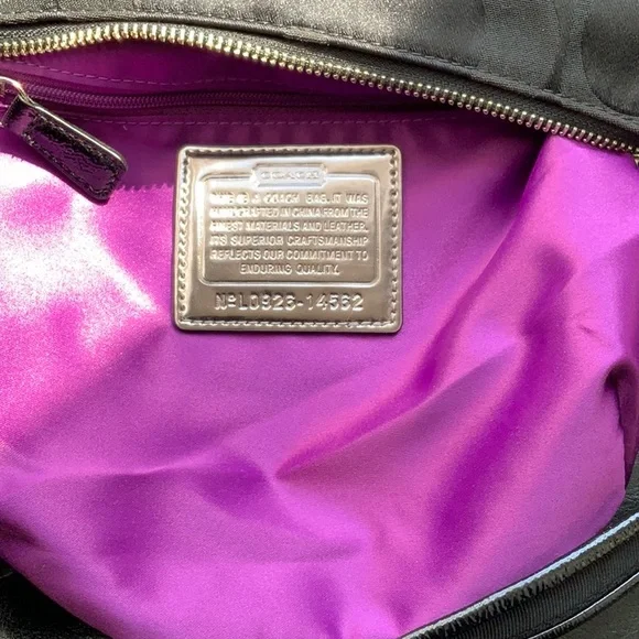 Coach Poppy Black Monogram Bag No L0926-14562